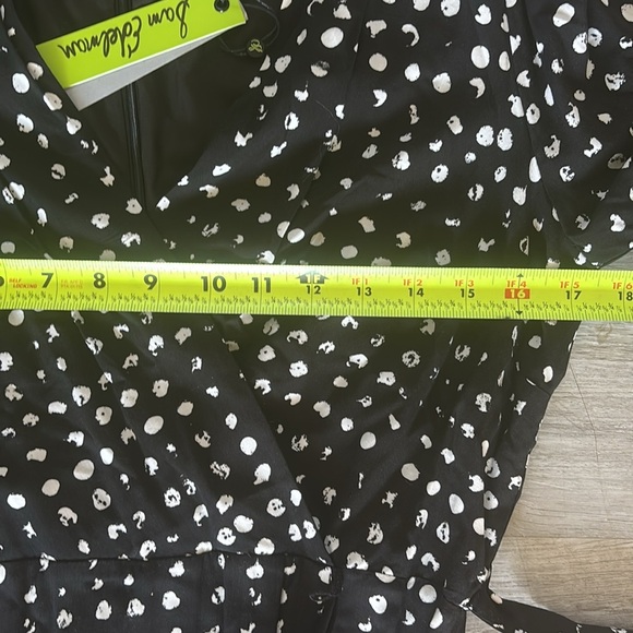 Beautiful Sam Edelman Black white Polka Dot Wrap Dress Size 6 NWT - Picture 6 of 8